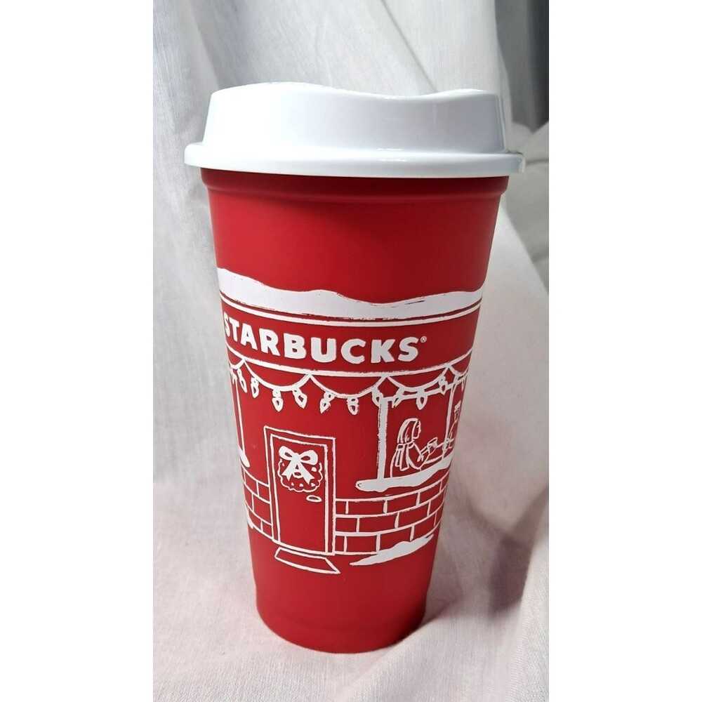 Starbucks Christmas Holiday 2025 Red Cup Day Reusable 16oz Limited Ed Cup & Lid